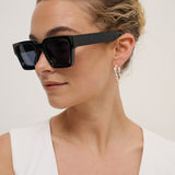 Jury Rectangular Sunglasses in Black