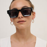 Jury Rectangular Sunglasses in Black