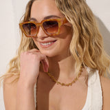 L&S Jury Rectangular Sunglasses in Vintage Tort