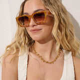 L&S Jury Rectangular Sunglasses in Vintage Tort