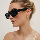 Grasson Rectangular Sunglasses in Black
