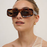 Grasson Rectangular Sunglasses in Tort