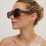 Grasson Rectangular Sunglasses in Tort