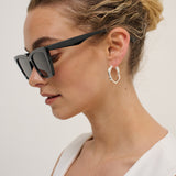L&S Kitty Rectangular Sunglasses in Black