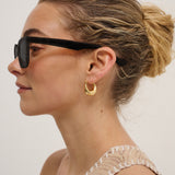 Kitty Rectangular Sunglasses in Black