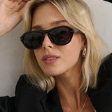L&S Blanc Round Frame Sunglasses in Black