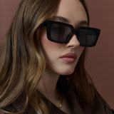 Gladdy Square Frame Sunglasses in Black