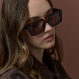 Gladdy Square Frame Sunglasses in Tort