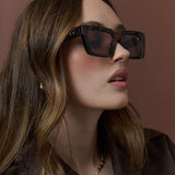 Gladdy Square Frame Sunglasses in Tort