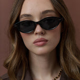 Aire Oval Frame Sunglasses in Black