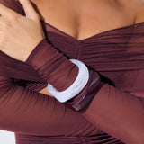 Angular Cuff Bangle in Clear