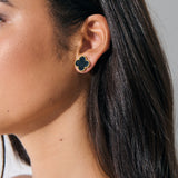 Charlotte Earrings in 18K Gold Plated in Black