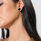 Charlotte Earrings in 18K Gold Plated in Black