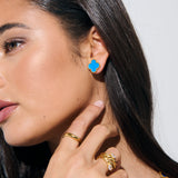Charlotte Earrings in 18K Gold Plated in Blue