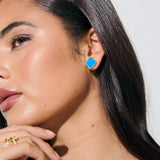 Charlotte Earrings in 18K Gold Plated in Blue