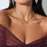 Vivienne T-Bar 18K Gold Plated Necklace
