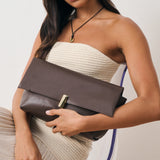 L&S Nova Clutch Bag in Brown