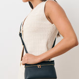 Thalia Top Handle Crossbody Bag in Black