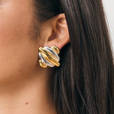 L&S Basic Croffle Statement Earrings