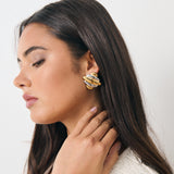 L&S Basic Croffle Statement Earrings