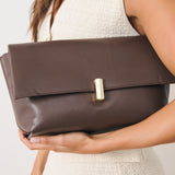 L&S Nova Clutch Bag in Brown