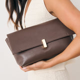 L&S Nova Clutch Bag in Brown
