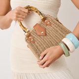 Majorca Bamboo Handle Straw Bag