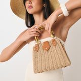 Majorca Bamboo Handle Straw Bag
