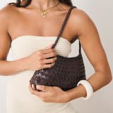 L&S Roselle Woven Shoulder Bag in Brown