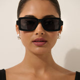 Sierra Square Frame Sunglasses in Black