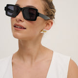 Sierra Square Frame Sunglasses in Black