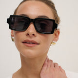 Sierra Square Frame Sunglasses in Black