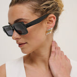 Sierra Square Frame Sunglasses in Black