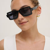 Sierra Square Frame Sunglasses in Black