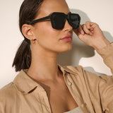 Delaney Oversized Sunglasses in Black