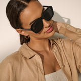 Delaney Oversized Sunglasses in Black