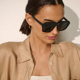 Delaney Oversized Sunglasses in Black