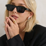 Cezanne Angular Sunglasses in Black