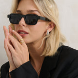 Cezanne Angular Sunglasses in Black