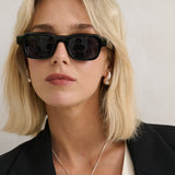 Cezanne Angular Sunglasses in Black