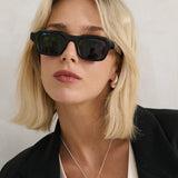 Cezanne Angular Sunglasses in Black