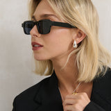 Cezanne Angular Sunglasses in Black