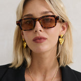 Cezanne Angular Sunglasses in Tort