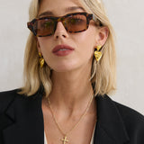 Cezanne Angular Sunglasses in Tort