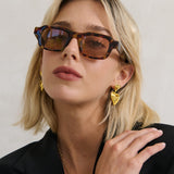 Cezanne Angular Sunglasses in Tort