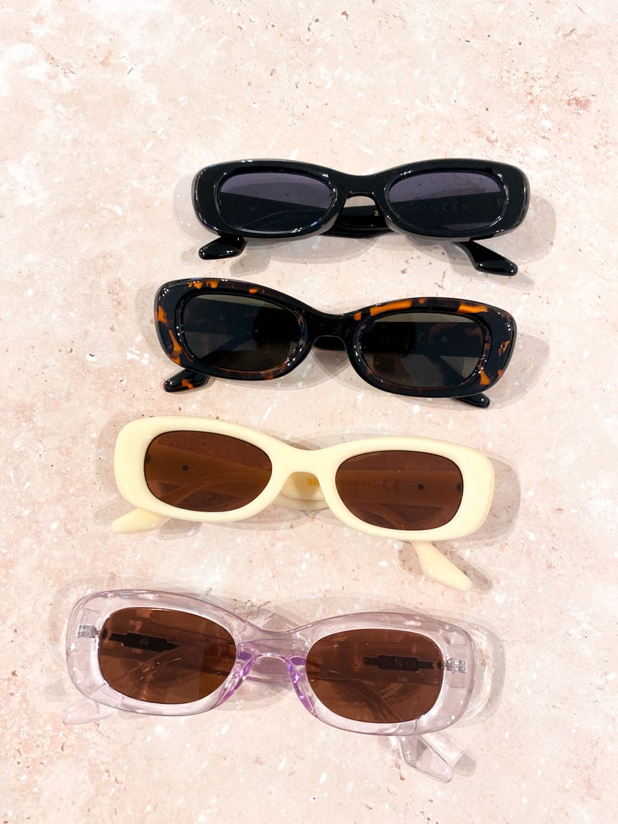 Ruby Retro Oval Frame Sunglasses