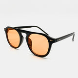 L&S Ibiza Aviator Sunglasses in Black/Orange