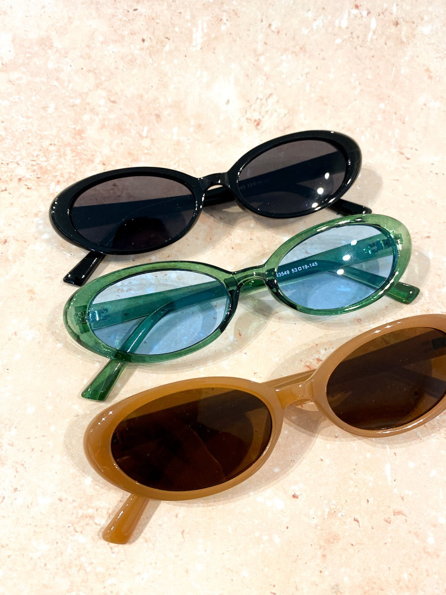 Beatrice Retro Oval Frame Sunglasses