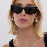 Danni Angular Sunglasses in Black