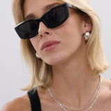 Danni Angular Sunglasses in Black